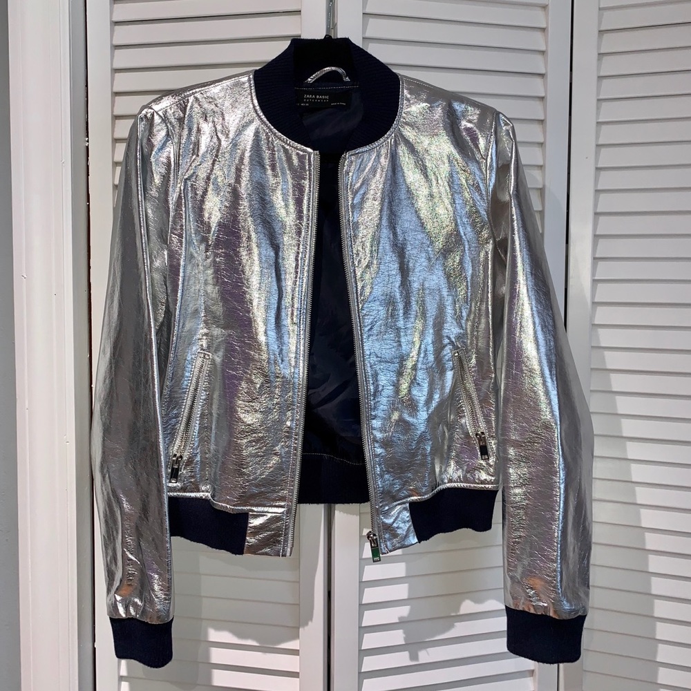 Metallic Bomber Jacket